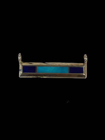 Lapis and Turquoise Bar Pendant