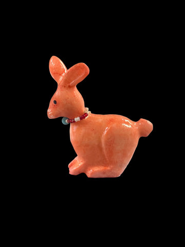 Red Easter Bunny Fetish-Carving