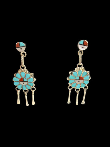 Sunface Dangle Earrings