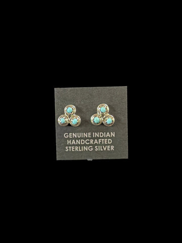 Turquoise Cluster Post Earrings