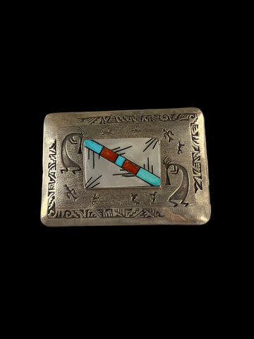 Navajo/Zuni Overlay/Inlay Buckle