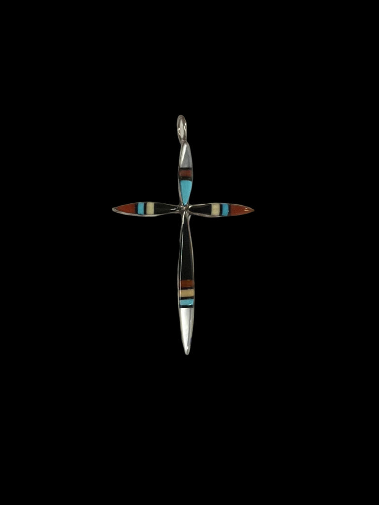 Inlay Cross Pendant
