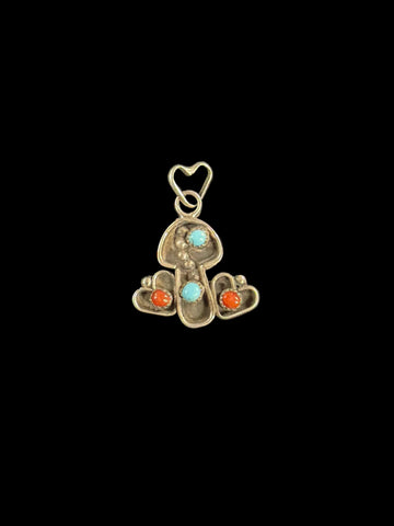 Mushroom and Hearts Pendant