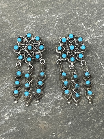 Zuni Snake Eye Dangle Earrings
