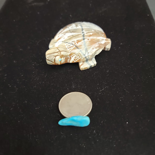 Picasso marble turtle fetish carving