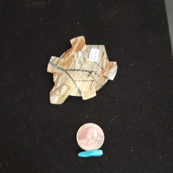 Picasso marble turtle fetish carving