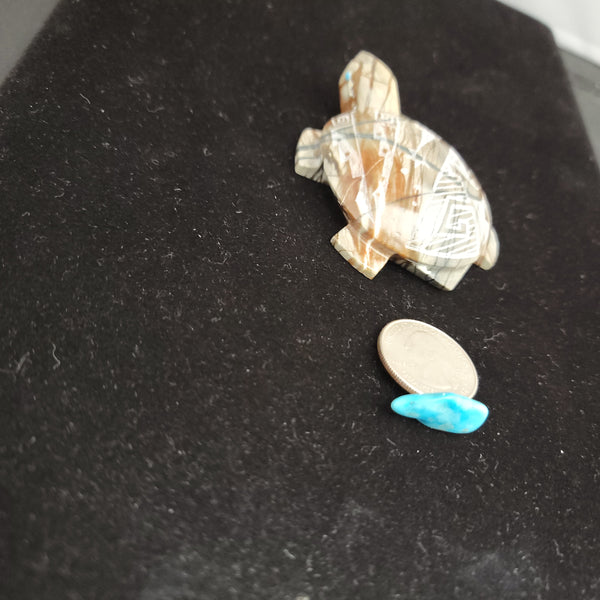 Picasso marble turtle fetish carving