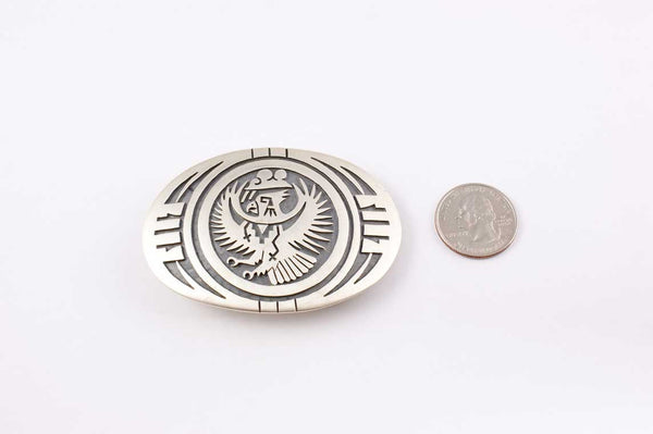 Hopi Overlay Eagle Buckle by Ben Mansfield - Turquoise Village - 2