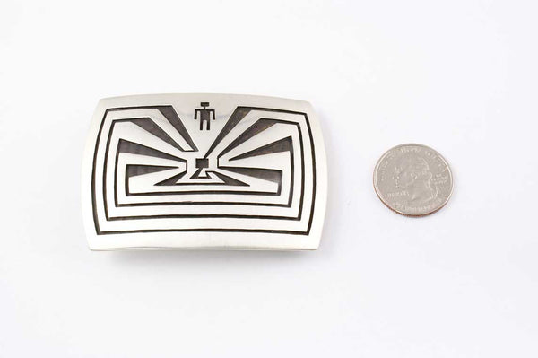 Hopi Overlay Man in Maze Buckle by Ben Mansfield - Turquoise Village - 2