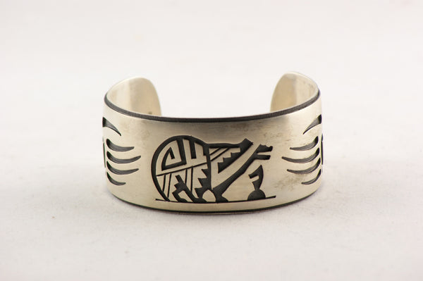 Hopi Overlay Bear Cuff Bracelet by Nathan Fred – Turquoise Village