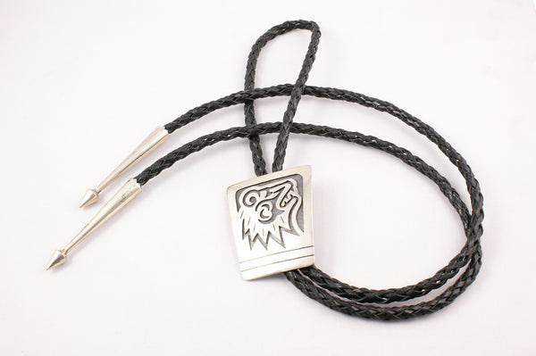 Hopi Overlay Bear Bolo by Ben Mansfield