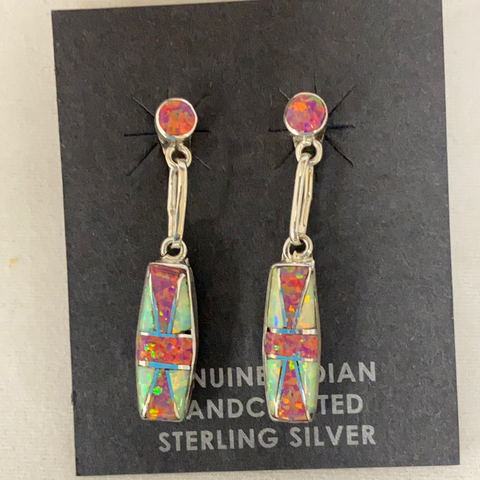Opal drop earrings
