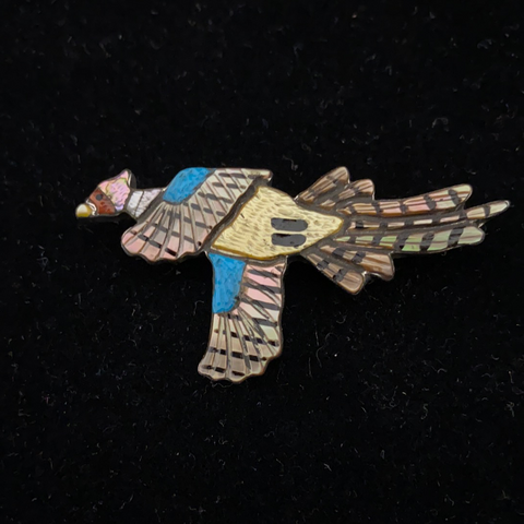 Pheasant in flight pin/pendant