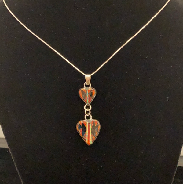 Inlay heart pendant
