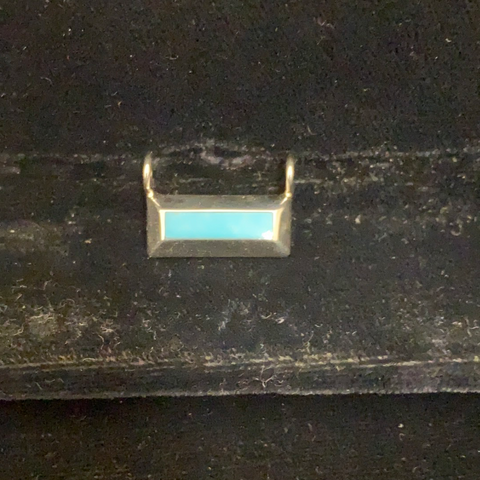 Turquoise bar pendant