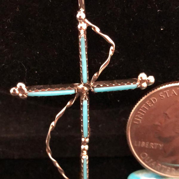 Needlepoint cross pendant