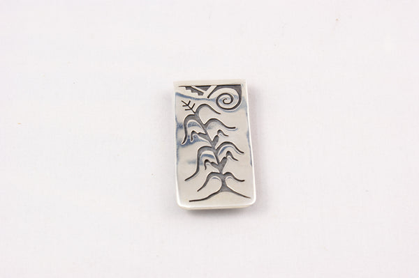Hopi Overlay Corn Design Money Clip by Louie Josytewa