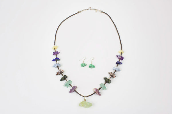 Zuni Multistone Frog Fetish Necklace by Debra Gasper – Turquoise Village