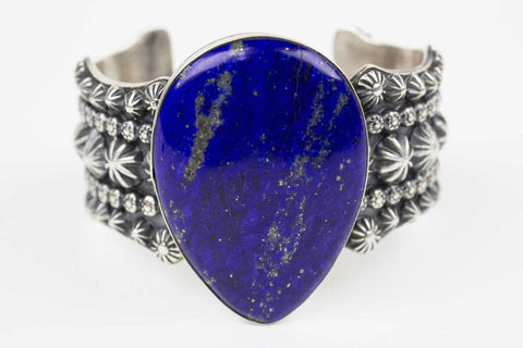 San Carlos Lapis Cuff Bracelet by Marc Antia - Turquoise Village - 1