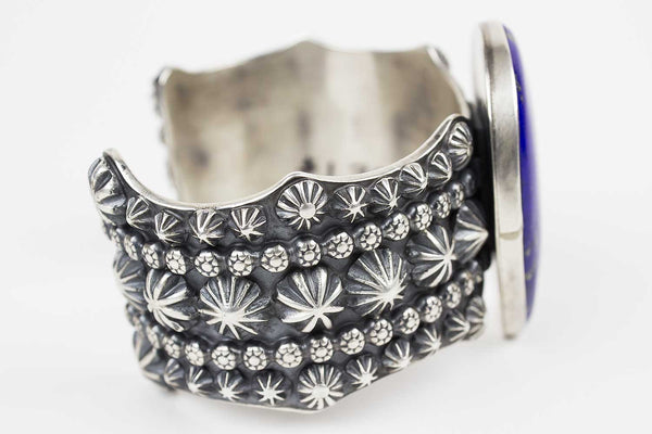 San Carlos Lapis Cuff Bracelet by Marc Antia - Turquoise Village - 2