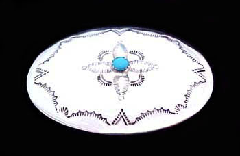 Navajo Indian Sterling Silver Pill Box - Turquoise Village