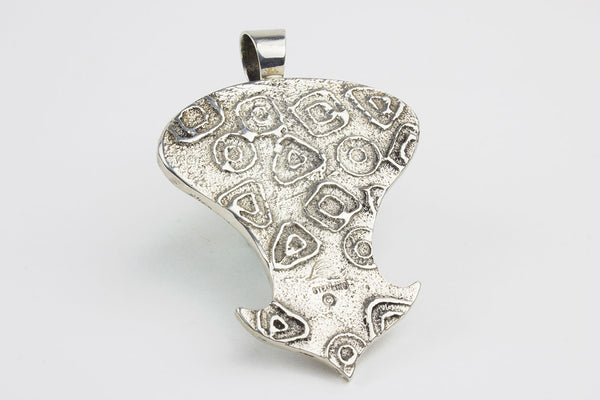 Navajo Micro Inlay Turquoise Pendant by Carl & Irene Clark - Turquoise Village - 5