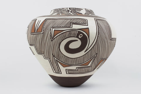 Zuni Eagle Design Pot by Jennie Laate - Turquoise Village - 1