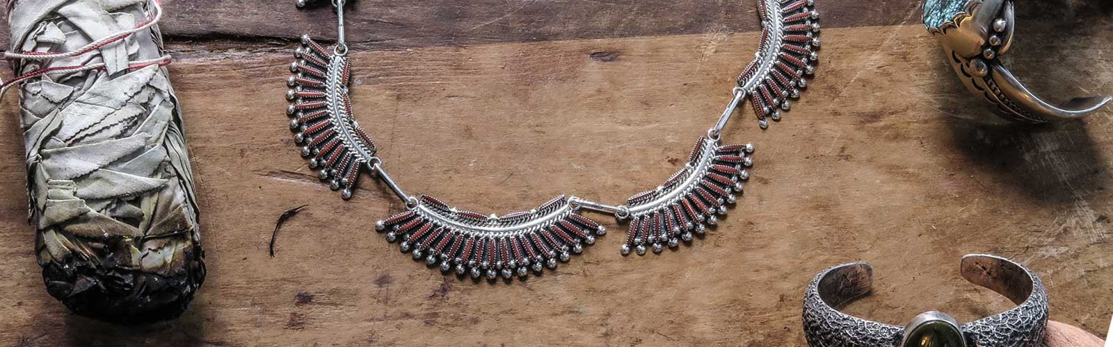 Native American Jewelry - Navajo and Zuni Needlepoint