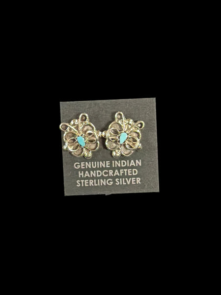 Turquoise Butterfly Post Earrings