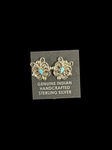 Turquoise Butterfly Post Earrings