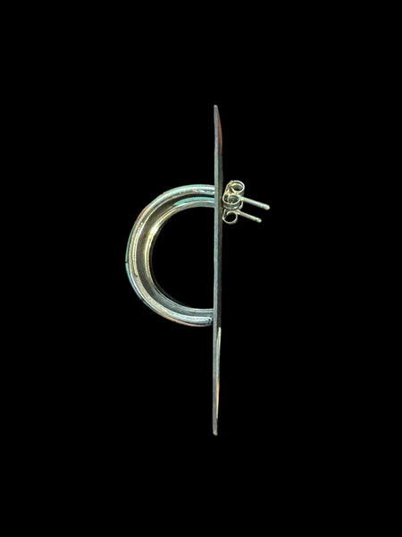 Green Turquoise Half-Hoop Earrings