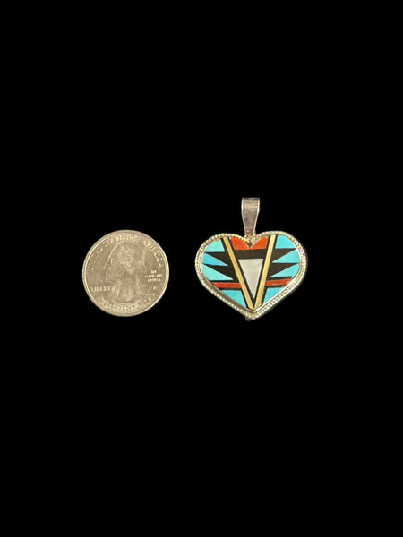 Inlayed Heart Pendant