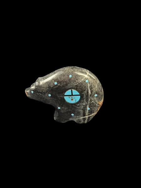 Inlayed Bear Fetish-Carving