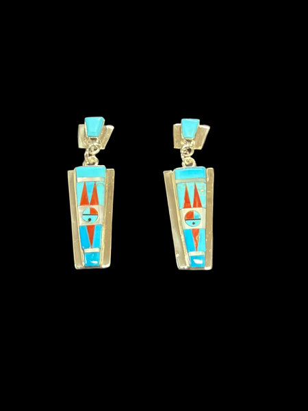 Turquoise Strand and Inlayed Necklace Set
