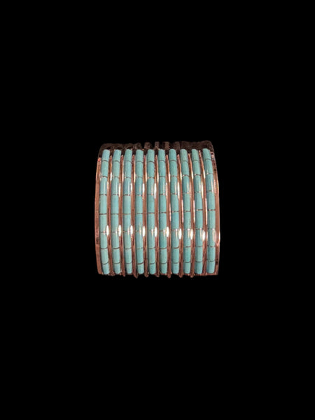 10 Row Turquoise Bracelet