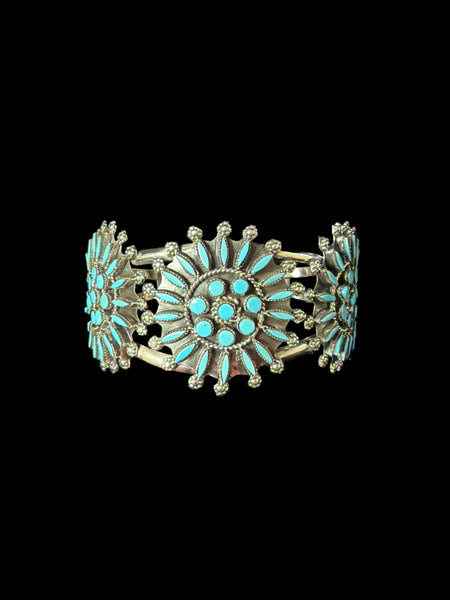 Needlepoint Turquoise Bracelet