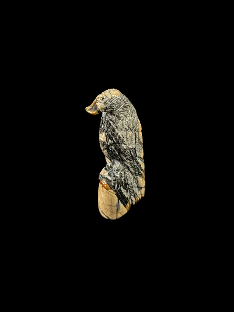 Picasso Marble Hawk Fetish-Carving