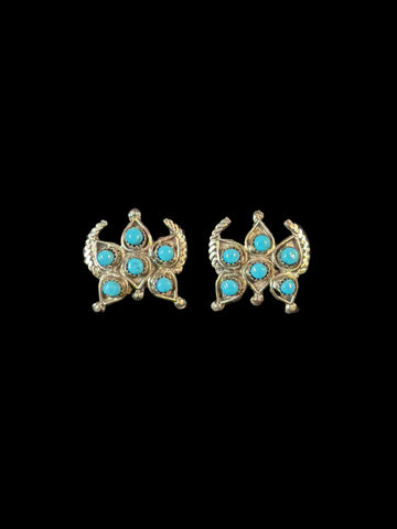 Turquoise Post Petit-Point Earrings