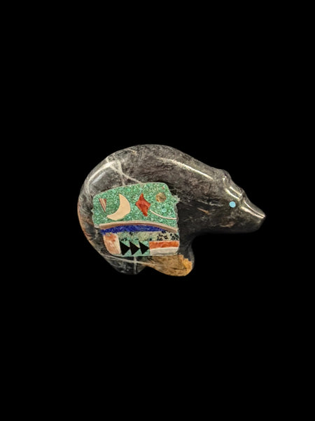 Inlayed Bear Fetish-Carving