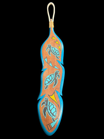 Painted Wooden Feather