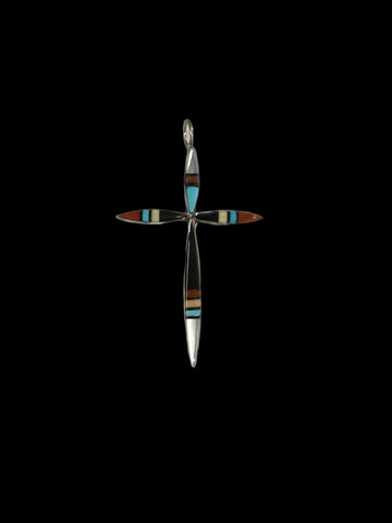 Inlay Cross Pendant