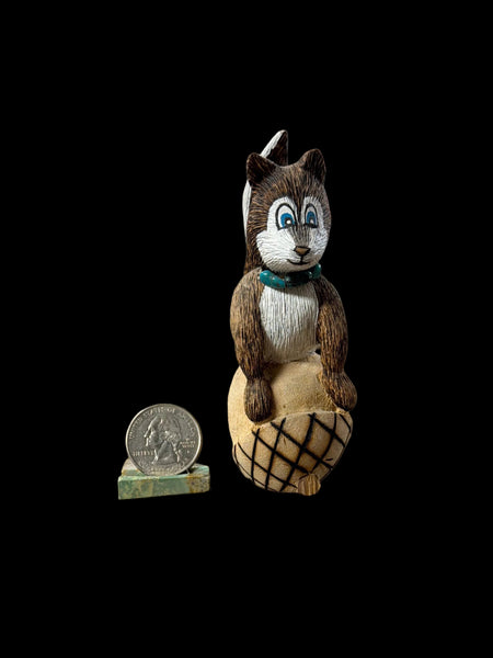 Wooden Squirrel Fetish-Carving