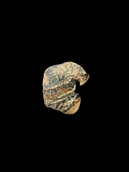 Picasso Marble Hawk Fetish-Carving