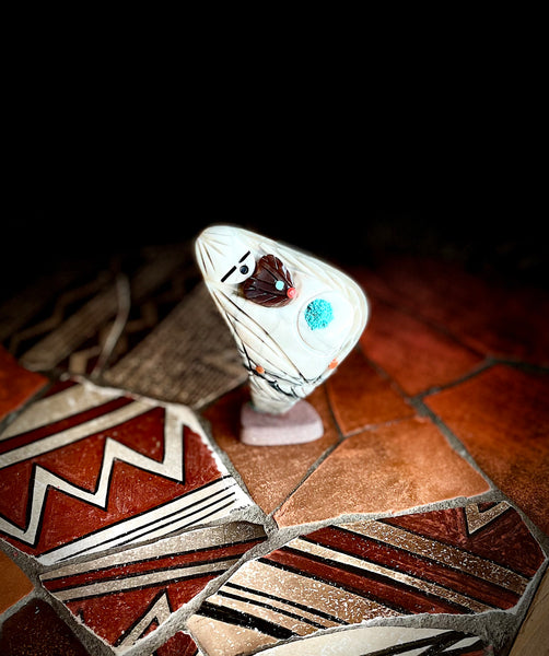 Lovely dual maiden fetish carving