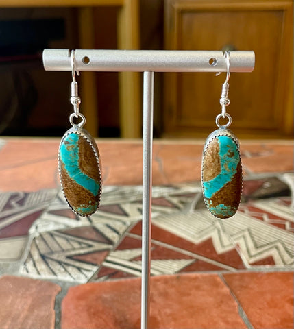 Royston turquoise dangle earrings