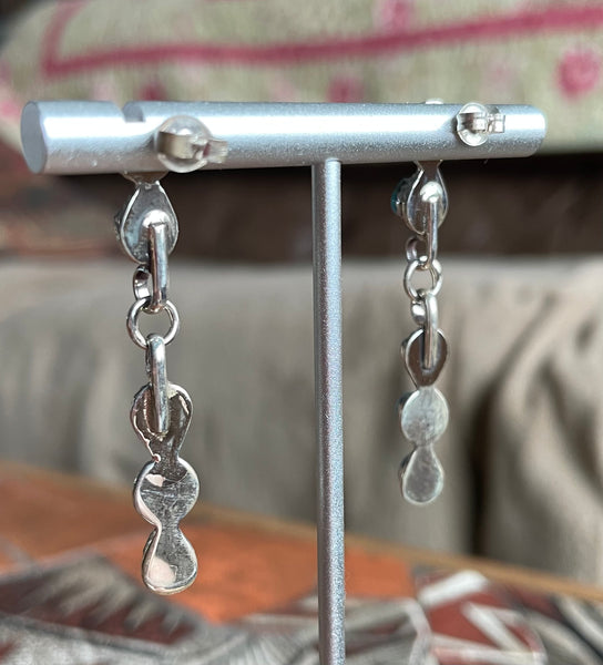 Post dangle turquoise earrings