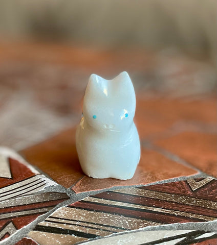 White rabbit fetish carving