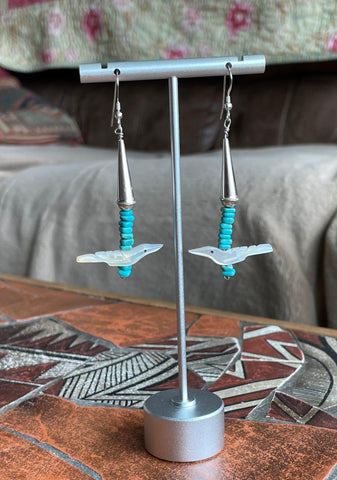 Bird fetish dangle earrings
