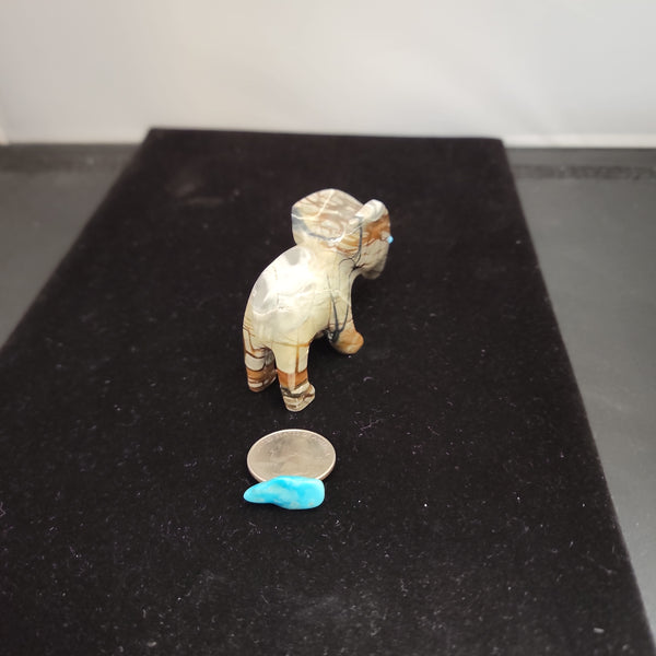 Picasso marble elephant fetish carving