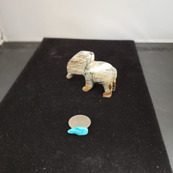 Picasso marble elephant fetish carving